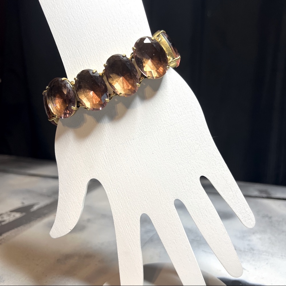 J. Crew Dusty Pink Orange Bronze Bracelet